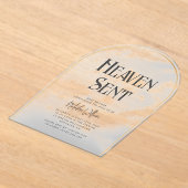 Heaven Sent Cloudy Baby Dusche Akryllische Einladu Acryleinladungen (Ablage )