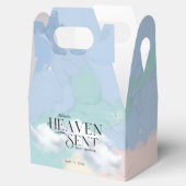Heaven Sent Elegante Pastel Baby Dusche Geschenkschachtel (Geöffnet)