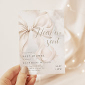 Heaven Sent Elegante White Bow Einladung