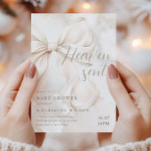 Heaven Sent Elegante White Bow Einladung