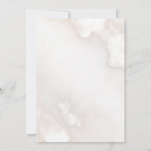 Heaven Sent Elegante White Bow Einladung (Rückseite)