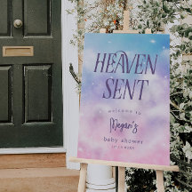 Heaven Sent Girl Baby Dusche Begrüßungszeichen