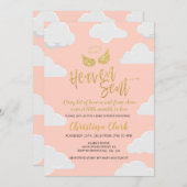 Heaven Sent Girl Baby Dusche Einladung (Vorne/Hinten)