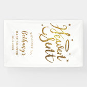 Heaven Sent Gold Halo Baby Dusche Banner (Horizontal)