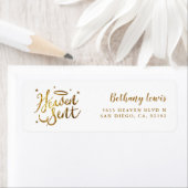 Heaven Sent Gold White Baby Dusche Rücksendeadress (Insitu)