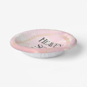 Heaven Sent Pastel Pink Wolken Sky Baby Dusche Pappteller (Gewinkelt)