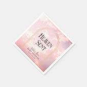 Heaven Sent Pastel Pink Wolken Sky Baby Dusche Serviette (Ecke)
