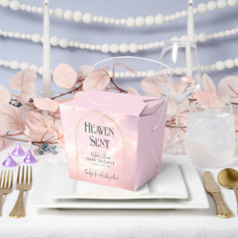 Heaven Sent Pink Clouds Celestial Baby Dusche Geschenkschachtel