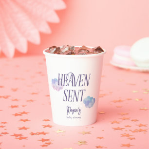Heaven Sent Religious Girl Baby Shower Pappbecher