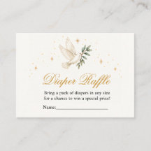 Heaven Sent White Dove Baby Shower Diaper Raffle