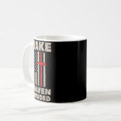 Heaven Us Flag Patriotic Christian Religious God J Kaffeetasse (Vorderseite Links)