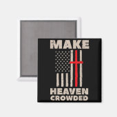 Heaven Us Flag Patriotic Christian Religious God J Magnet (Vorderseite/Rückseite)