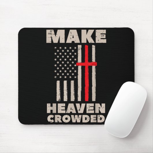 Heaven Us Flag Patriotic Christian Religious God J Mousepad (Mit Mouse)