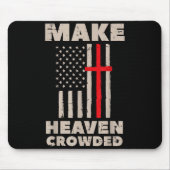 Heaven Us Flag Patriotic Christian Religious God J Mousepad (Vorne)
