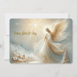 Heavenly Angel Christmas Card - Flat Holiday Card Feiertagskarte