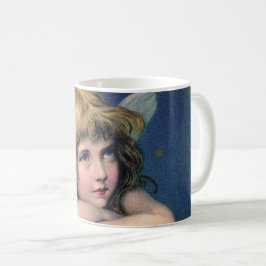 Heavenly angel daydreaming on a cloud in the sky kaffeetasse