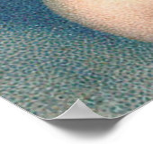 Heavenly angel daydreaming on a cloud in the sky poster (Ecke)