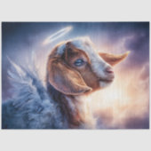 Heavenly Angel Goat Art Portrait Seidenpapier (Vorderseite)