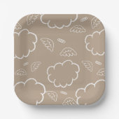 Heavenly Angel Halo Cloud Beige Pappteller (Vorderseite)