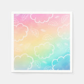 Heavenly Angel Halo Cloud Rainbow Napkins Serviette (Vorderseite)
