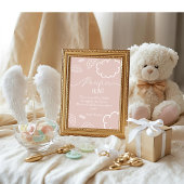 Heavenly baby shower Pink Pacifier Hunt game Einladung