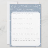 Heavenly Blue Mother's Scripture Scramble Game Einladung (Vorderseite)