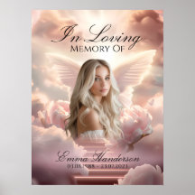 Heavenly Butterfly Memorial Welcome Sign Poster