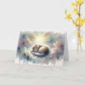Heavenly Cat Pet Sympathy Card Karte (Gelbe Blume)