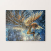 Heavenly Fanfare Angel Playing Trumpet Puzzle (Horizontal)