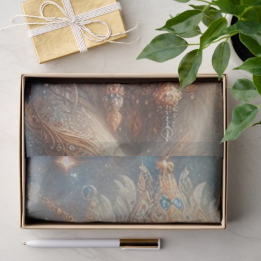 Heavenly Lion with Beaded Details Craft Decoupage Seidenpapier (Geschenk)