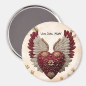 "Heavenly Love Heart" Magnet (Vorderseite/Rückseite)