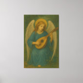 Heavenly Music Angel – Golden Halo Harp-Lute Guard Leinwanddruck (Vorderseite)