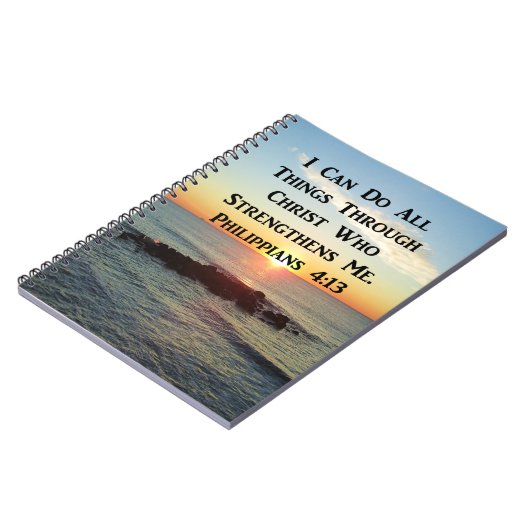 HEAVENLY PHILIPPIANS 4:13 SCRIPTURE DESIGN NOTIZBLOCK (Linke Seite)