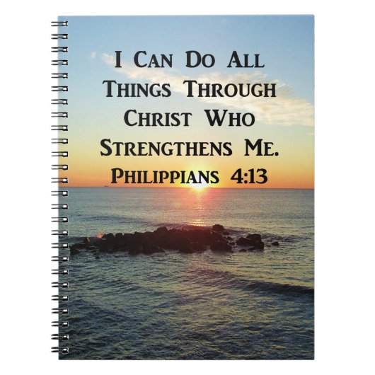 HEAVENLY PHILIPPIANS 4:13 SCRIPTURE DESIGN NOTIZBLOCK (Vorderseite)