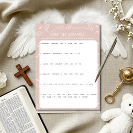 Heavenly Pink Mother's Scripture Scramble Game Einladung