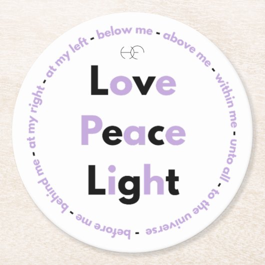 Heavenly prayer Posavasos Runder Pappuntersetzer (Vorderseite)