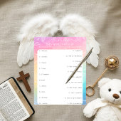 Heavenly Rainbow Biblical Baby Names Match-Up Einladung