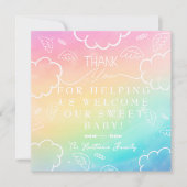 Heavenly Rainbow Labor & Delivery NICU Hospital Dankeskarte (Vorderseite)
