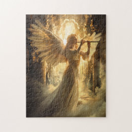 Heavenly Serenity Female Angel with Flute Puzzle