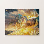 Heavenly Serenity Female Angel with with a Bouquet Puzzle (Horizontal)