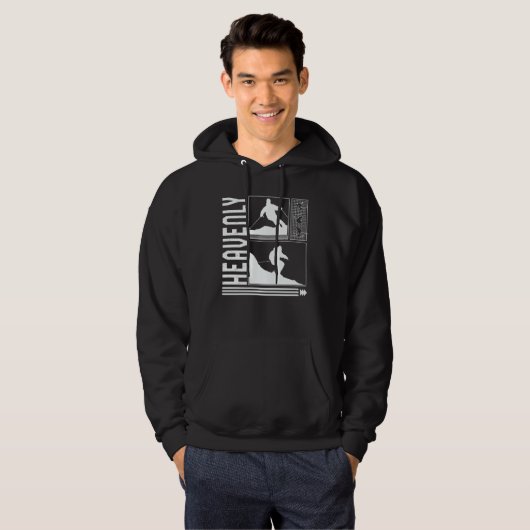 Heavenly Skiing Skier Winter Snowboard Snowboarder Hoodie (Vorne ganz)