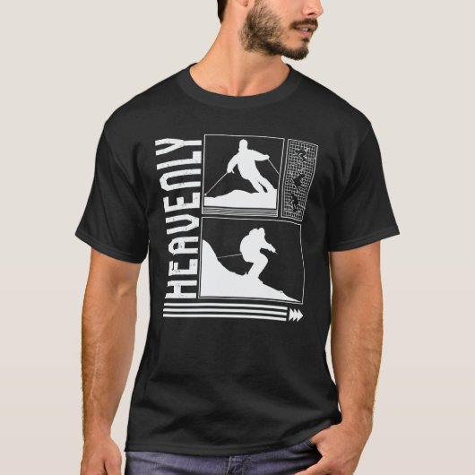 Heavenly Skiing Skier Winter Snowboard Snowboarder T-Shirt (Vorderseite)