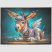 Heavenly Winged Baby Donkey Decoupage Seidenpapier (Vorderseite)