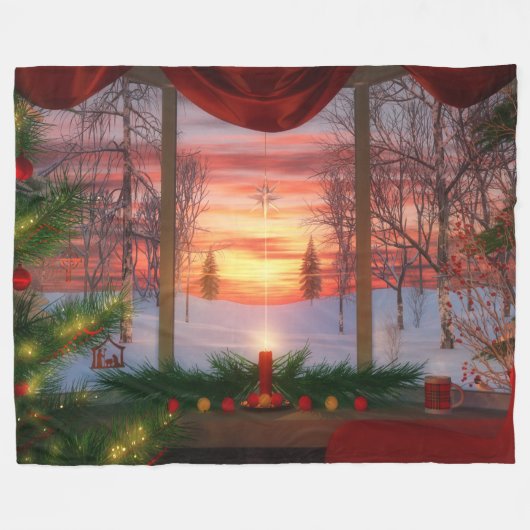 Heaven's Dayspring Fleece Blanket (Vorderseite (Horizontal))