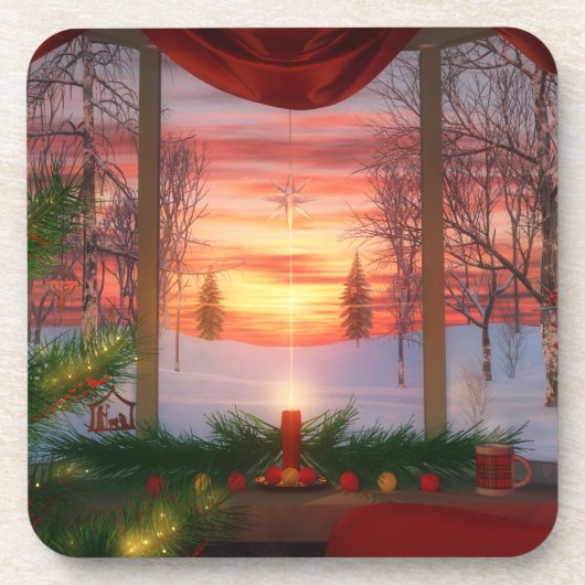 Heaven's Dayspring Weihnachts Cork Untersetzer (Vorderseite)