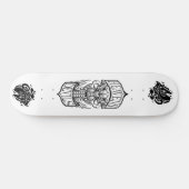 Heavens Devils – Totenkopf-Biker-Skateboard-Deck Skateboard (Horizontal)