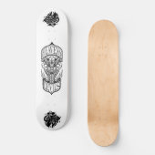 Heavens Devils – Totenkopf-Biker-Skateboard-Deck Skateboard (Vorderseite)