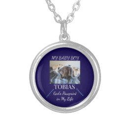 Heaven's Pawprint Trail Versilberte Kette