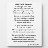 HEAVENS REALM POEM FOTOPLATTE (Vorderseite)