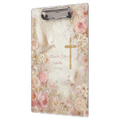 Heaveny Blush & Gold Quince, kundenspezifisch Klemmbrett (Links)